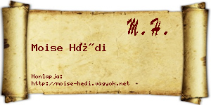 Moise Hédi névjegykártya